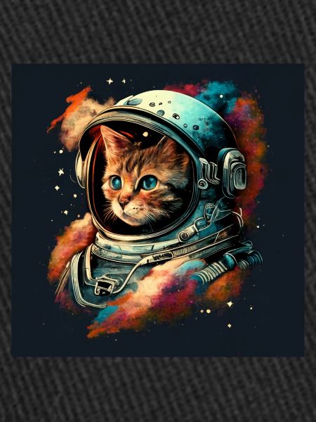 Kosmische Katze im Aetherpunk-Stil