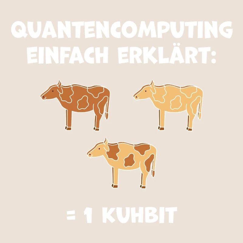 Quantencomputing mit Kühen Lustig Geschenk Kuhbit