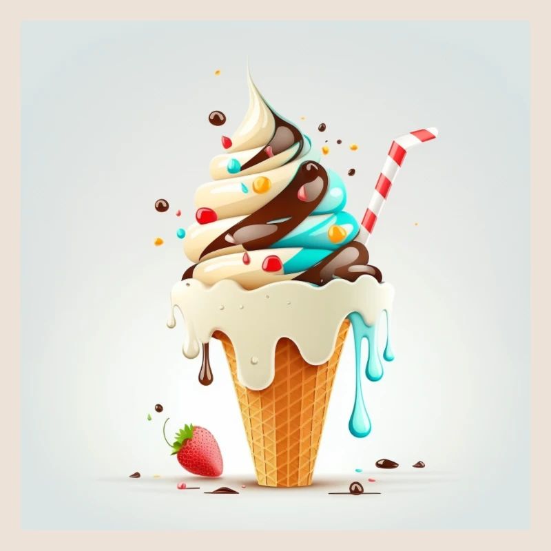 Cornet de glace cartoon
