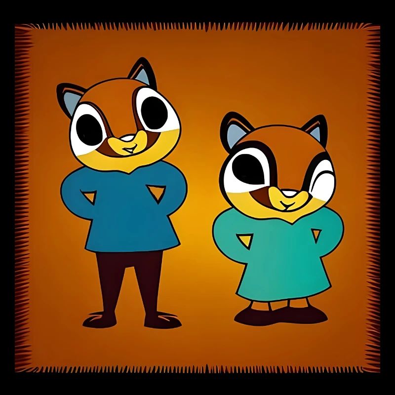 Two cheerful chipmunks