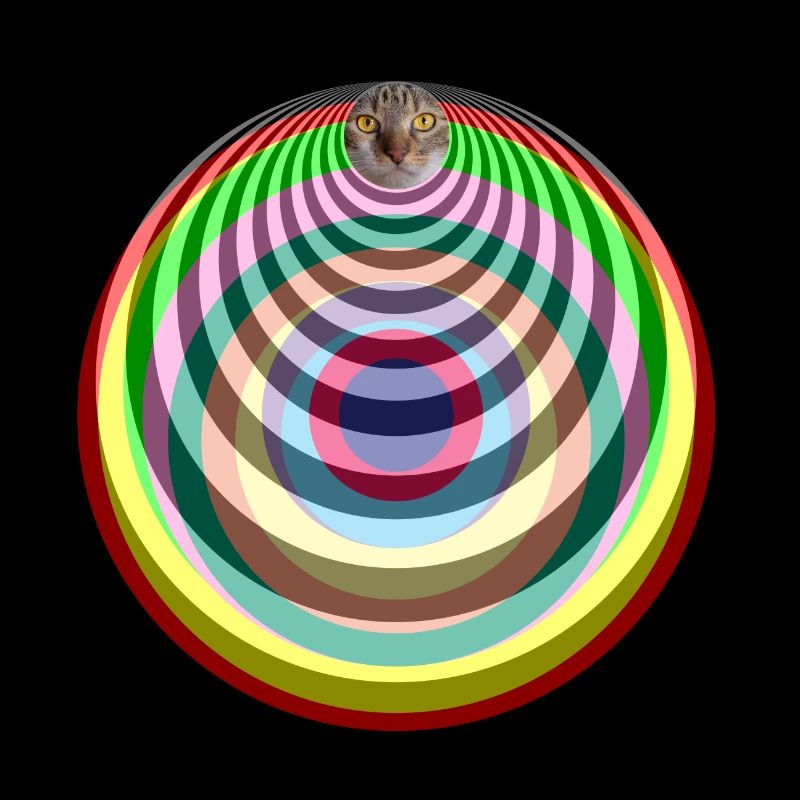 Pop Art psychedelic cat