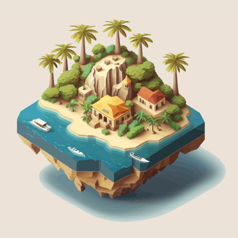 Cadeau 3D de l’île