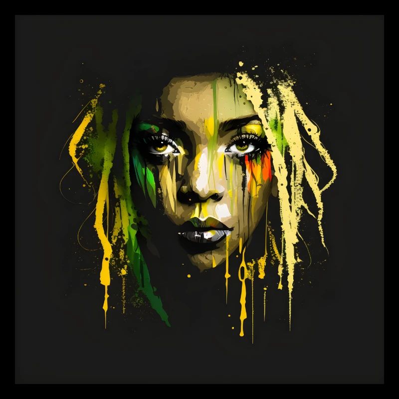 Face woman dreadlocks n°7
