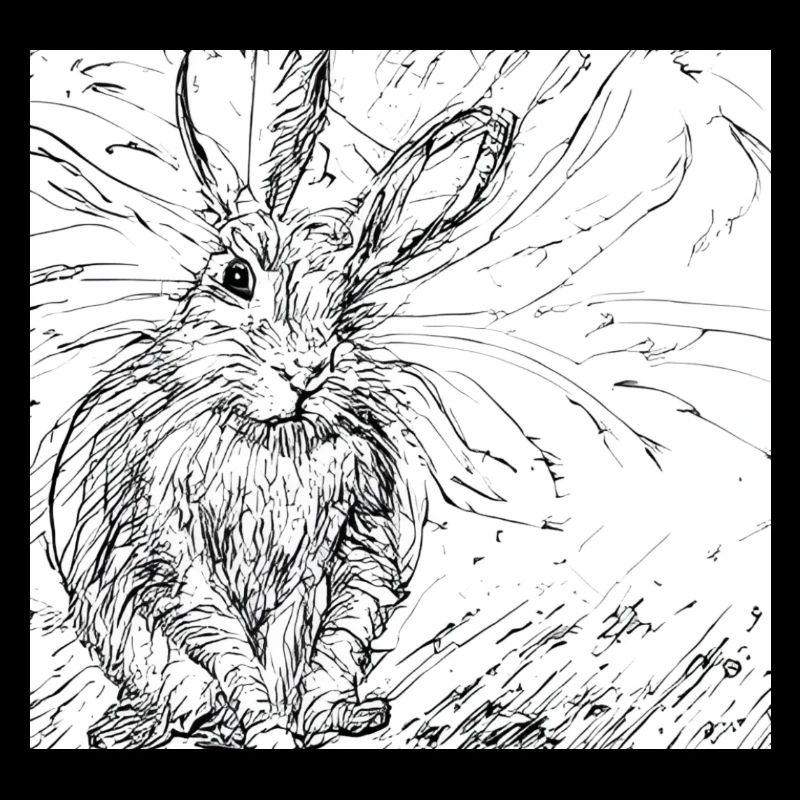 Drawn hare