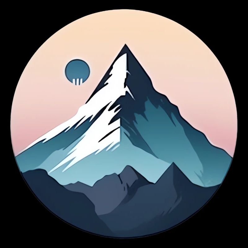 Mountain Landscape Geometric Art