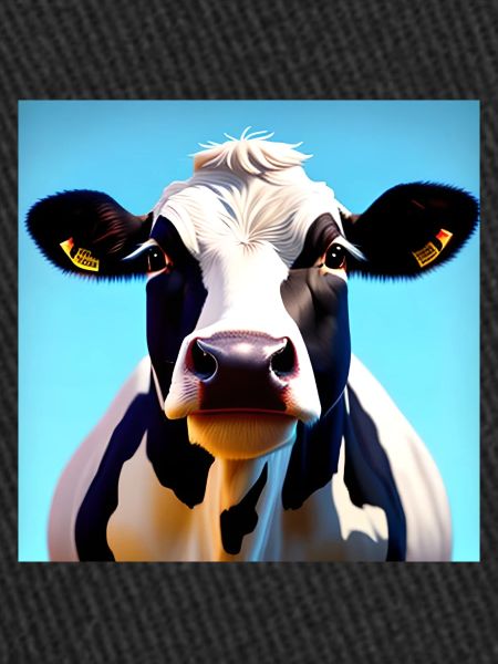 Vache noire et blanche