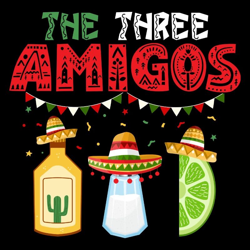 Les trois Amigos Cinco de Mayo Tequila au sel et à la lime
