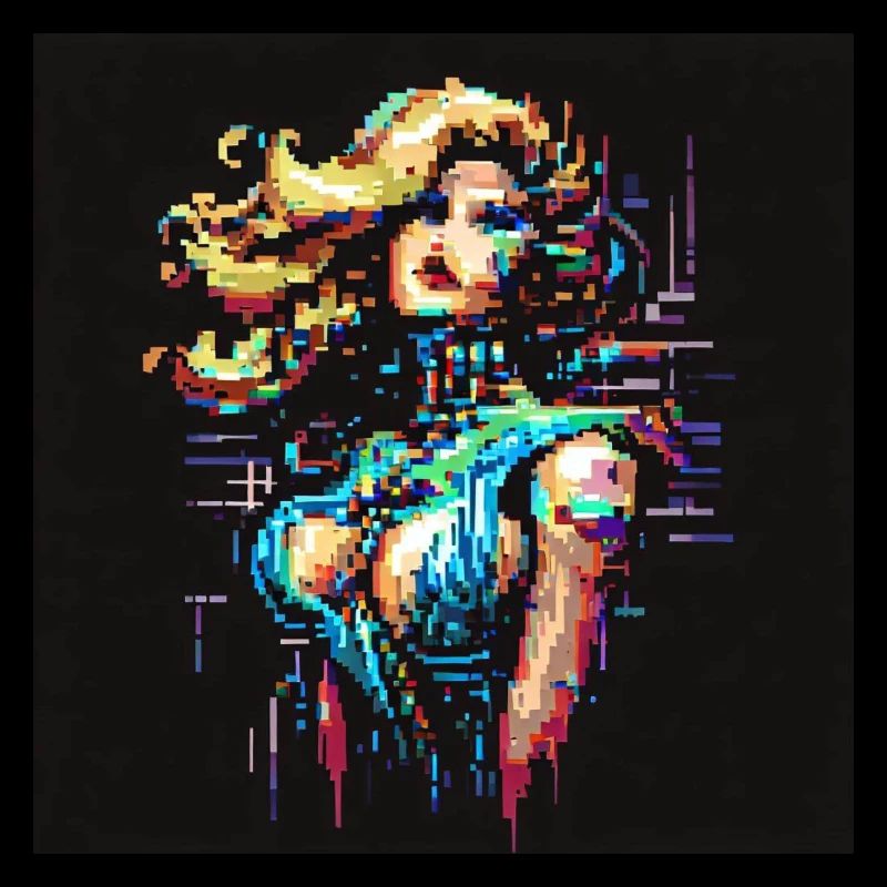 Fille techno [pixel art]