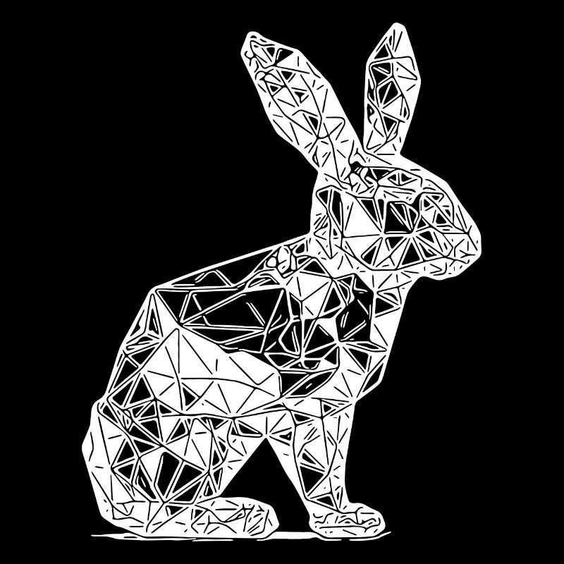 Lignes géométriques Tête de lapin