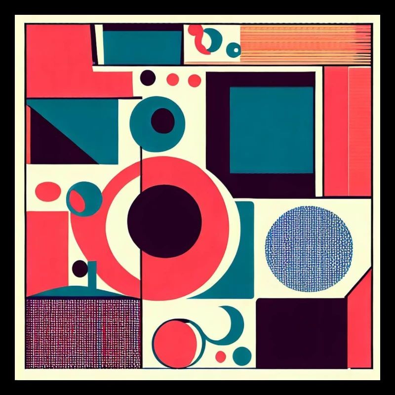 Squares, rectangles, circles in Pop Art style