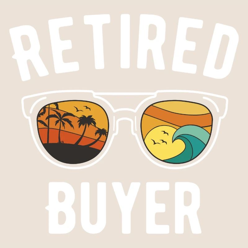 Retiree Beach Vacation Lunettes de soleil Conception graphique
