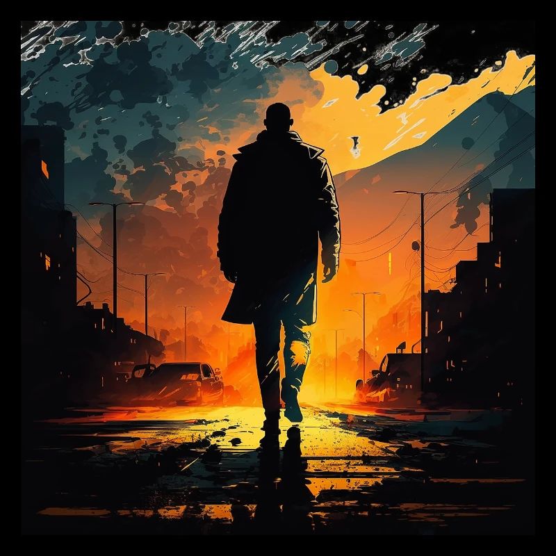 Urban Sunset Wanderer