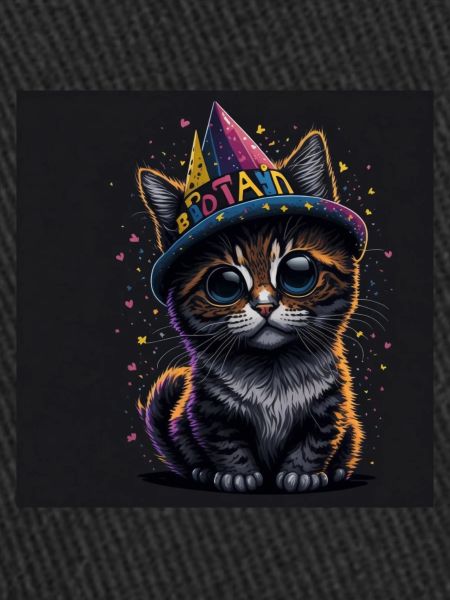 Chat avec chapeau d’anniversaire