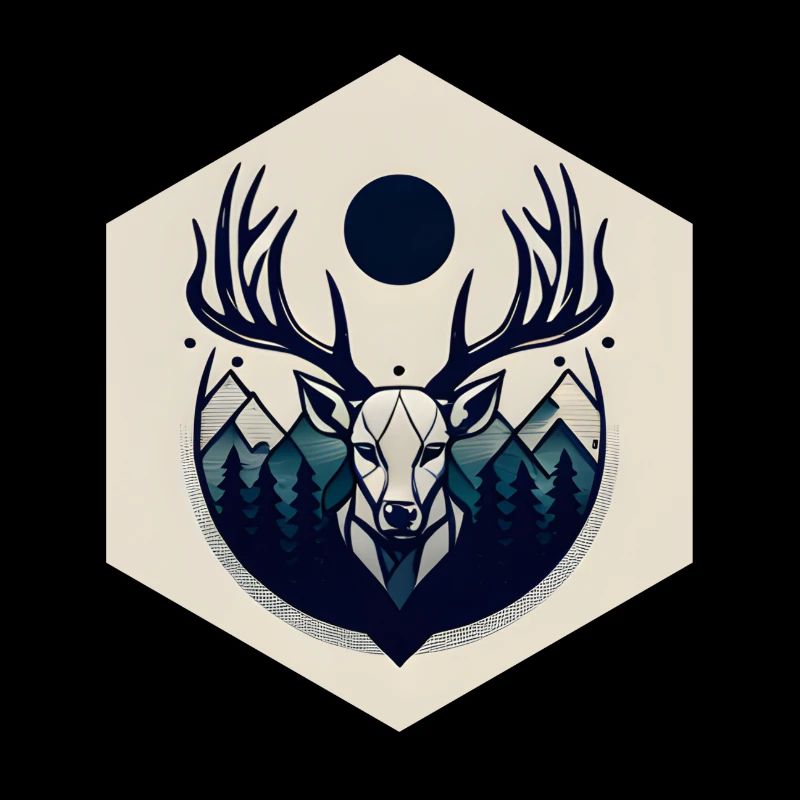 Cerf avec bois