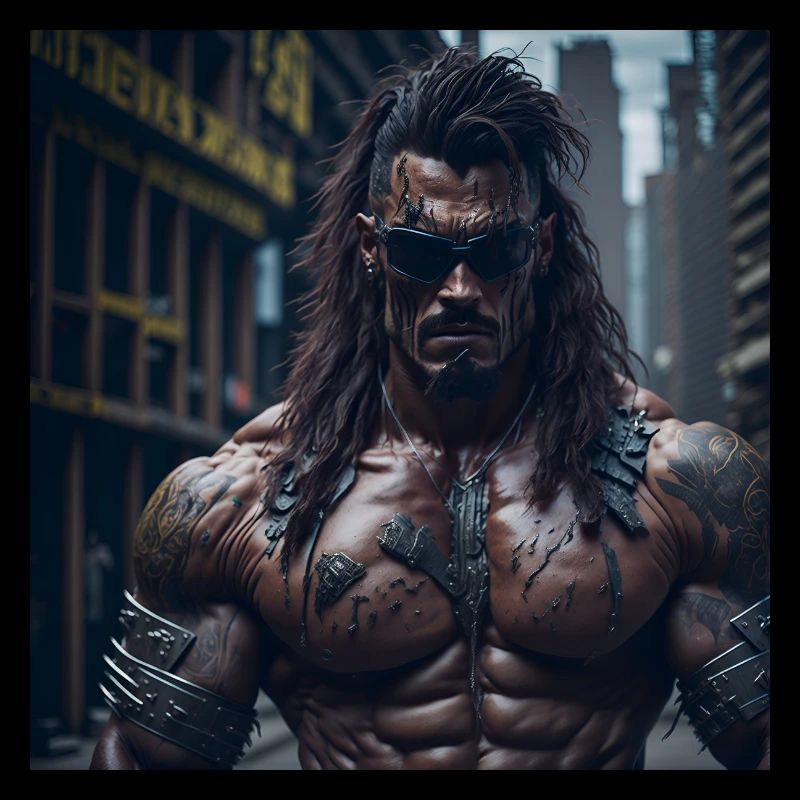 Futur Cyberpunkt Warrior