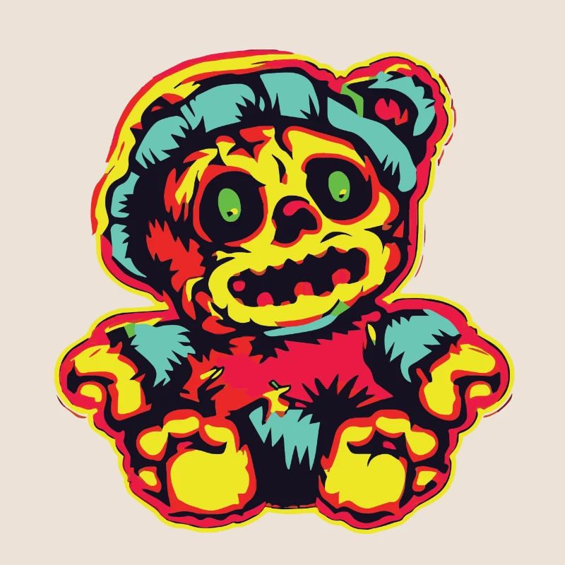 Horror Scary Bear Halloween Zombie Bear