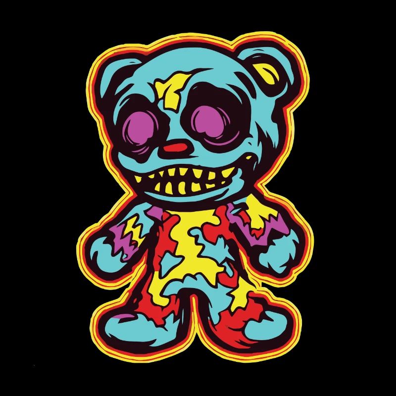 Horror Scary Bear Halloween Crypt Keeper Bear