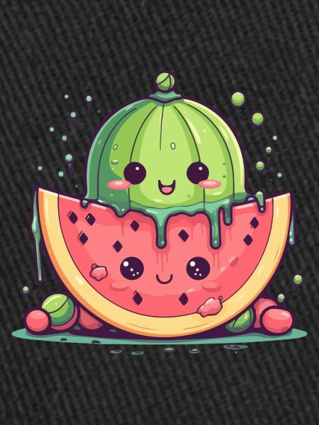 Pastèque et melon kawaii