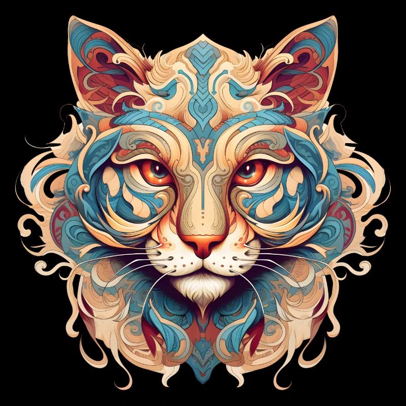 Chat tigre mandala