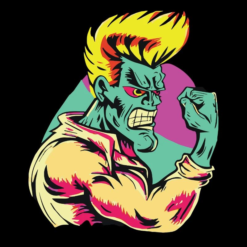 Style rétro 90s Cartoon Comic Super Hero