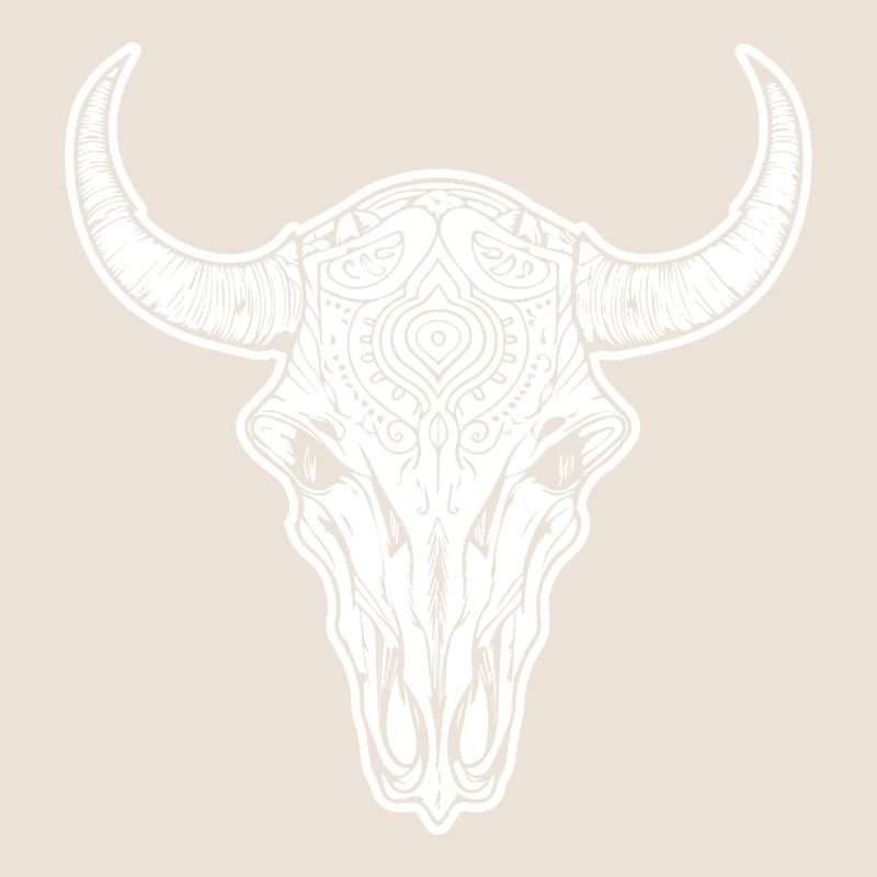 Crâne de vache Boho