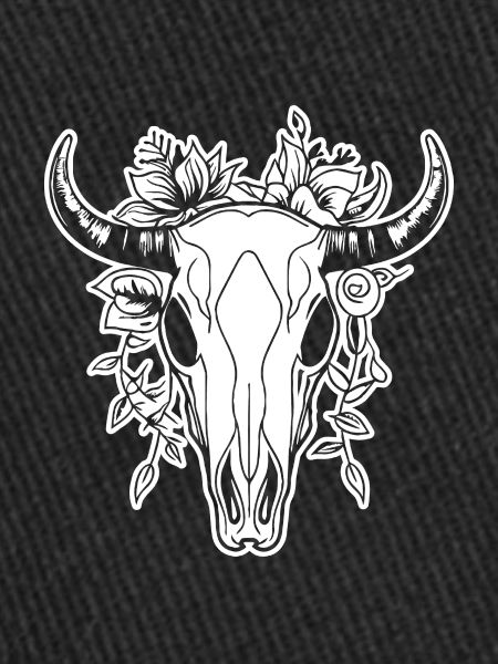 Crâne de vache Boho