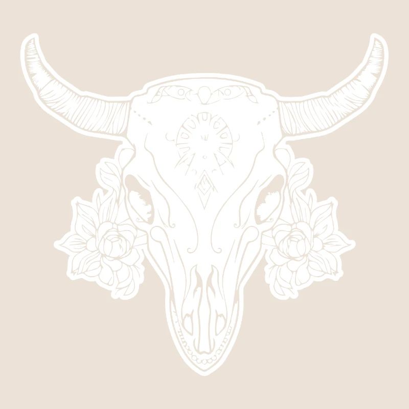 Crâne de vache Boho