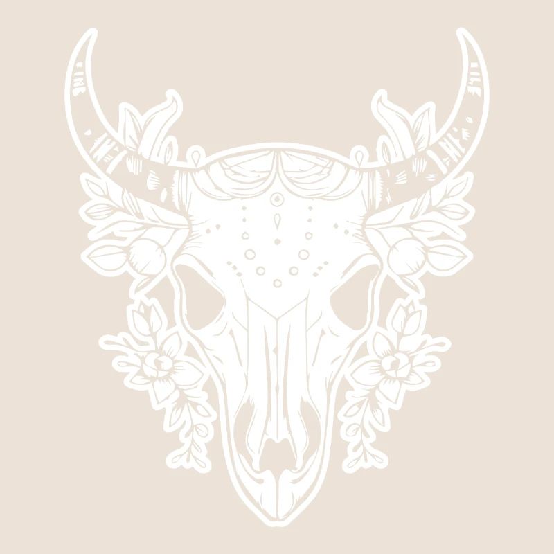 Crâne de vache Boho