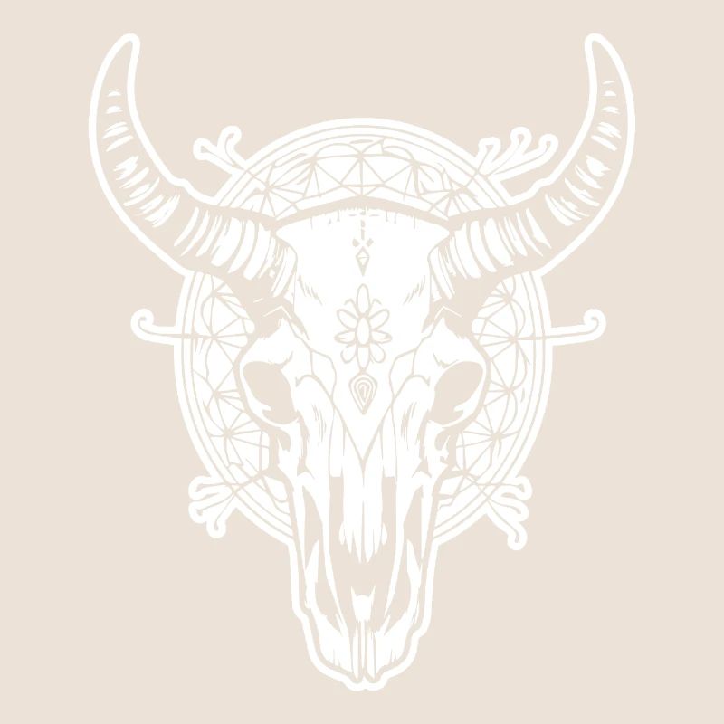 Crâne de vache Boho