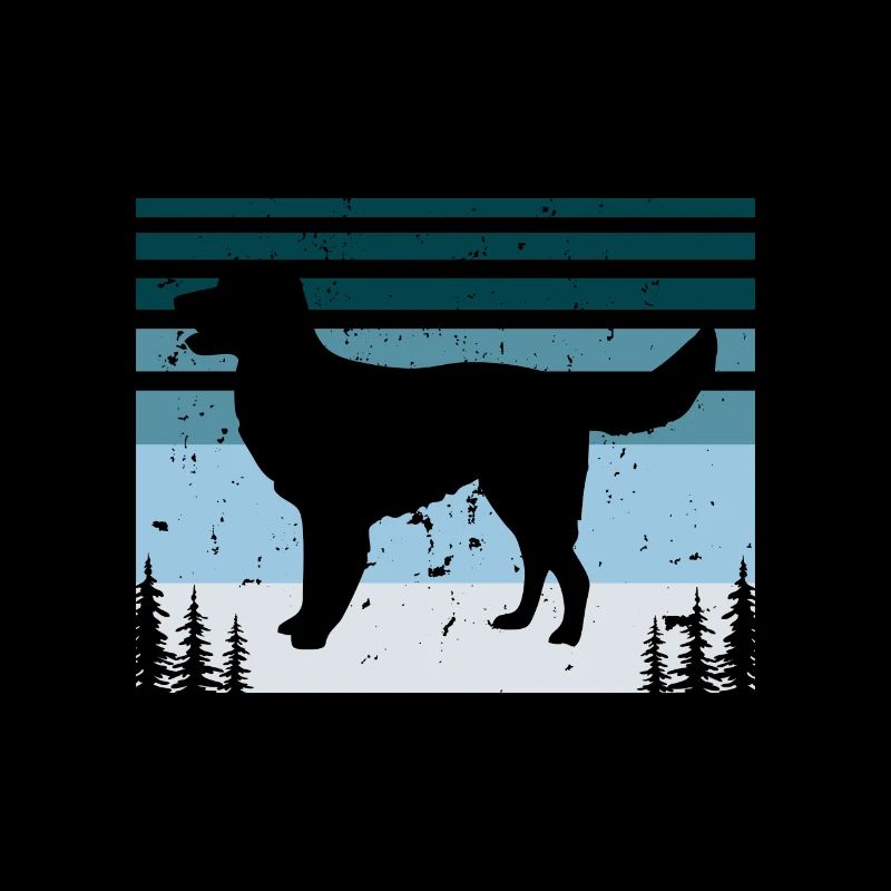 Allemand Pointer Chien Silhouette Rétro