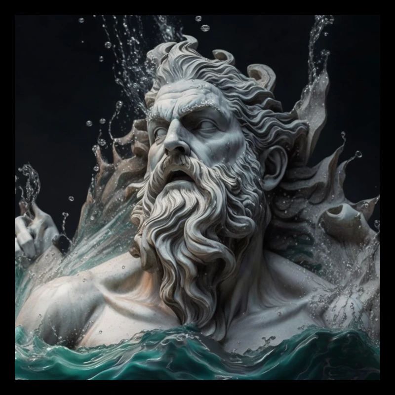 Sculpture grecque de Poséidon