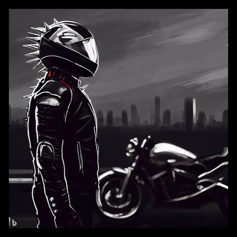 Dessin au crayon de moto