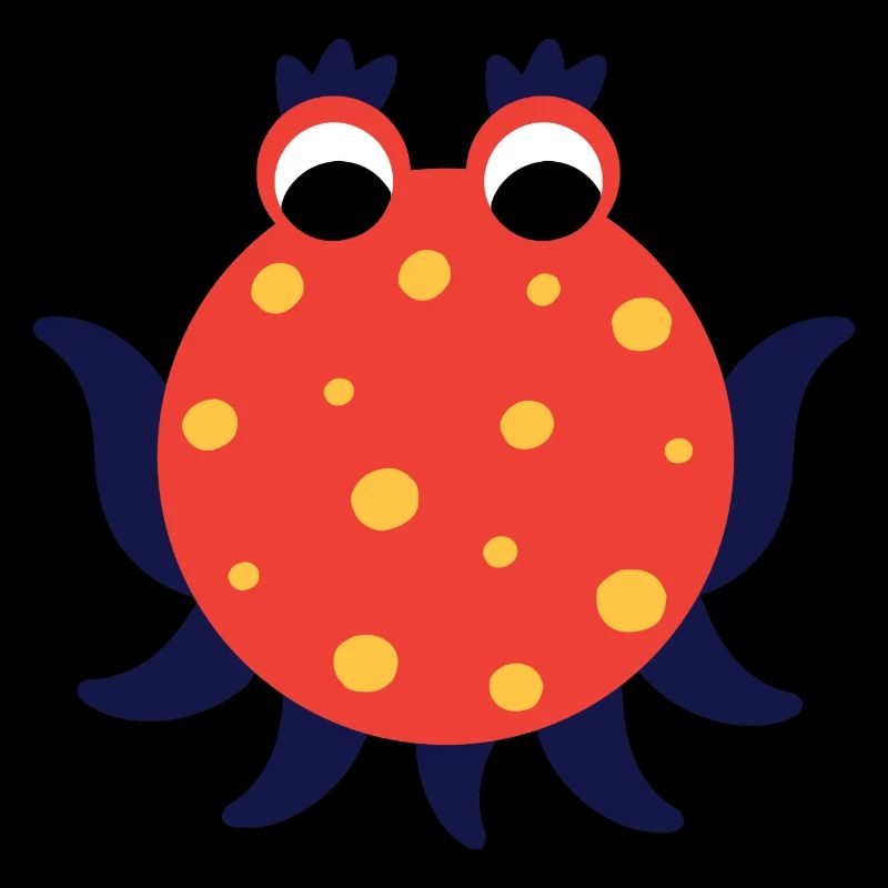Monstre de pieuvre rouge