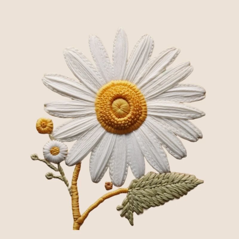 Embroidered Daisy