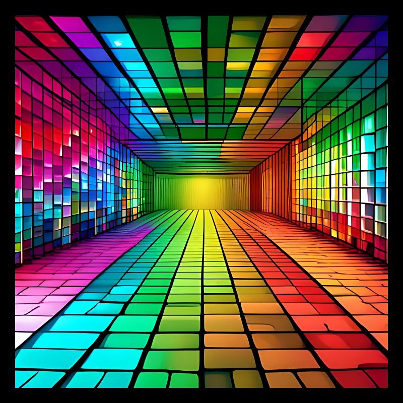 3D-Regenbogen-Quadrate