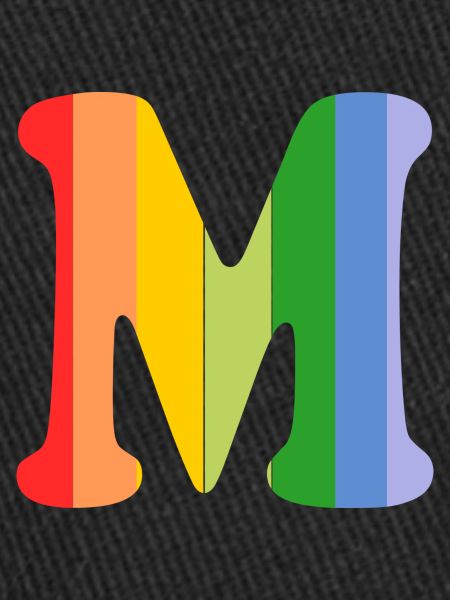 Lettre M Arc-en-ciel