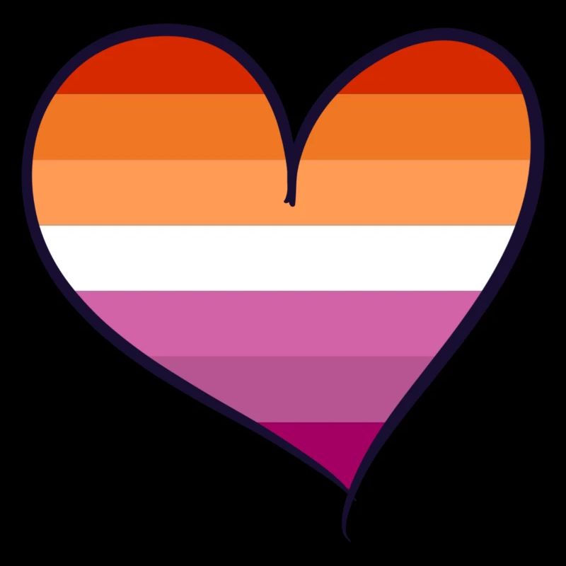 Lesbian Pride heart