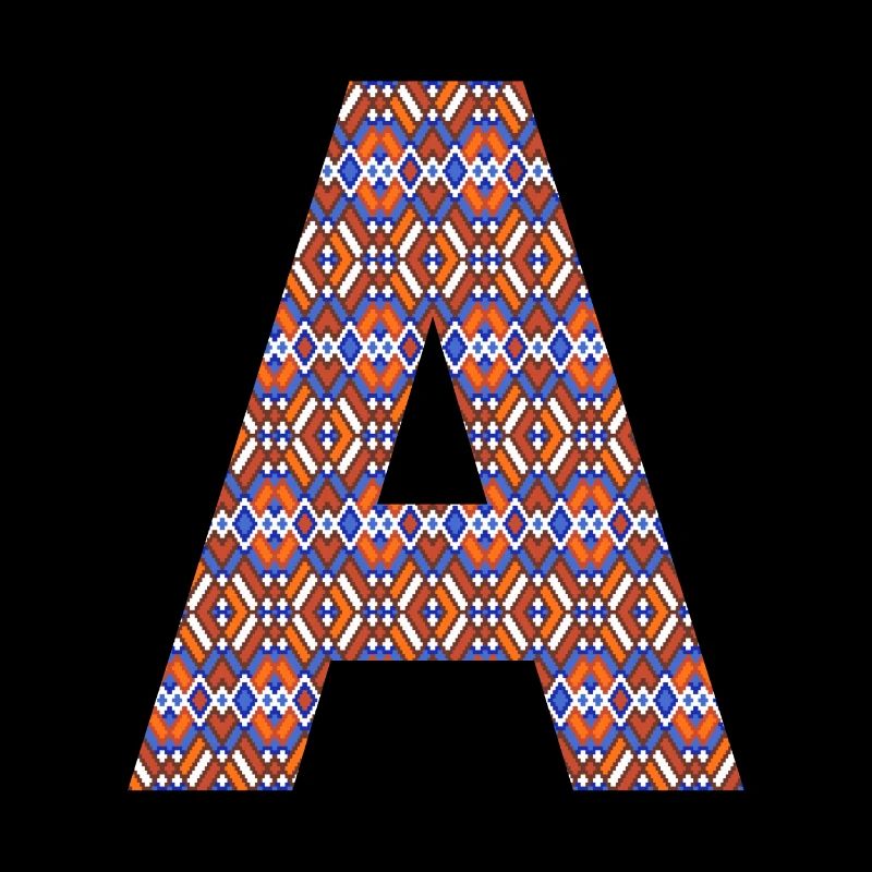 Monogram Letter A- geometric pattern