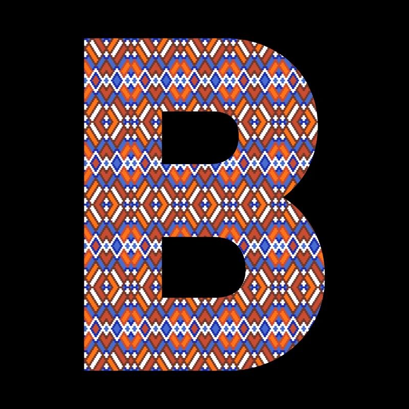 Monogramme Lettre B - motif géométrique