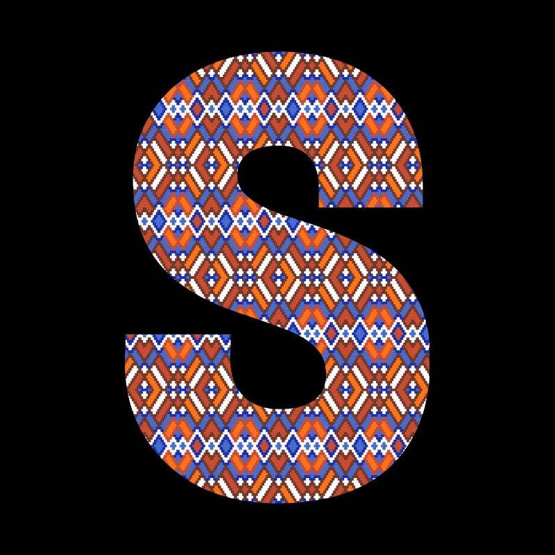 Monogram Letter S- geometric pattern
