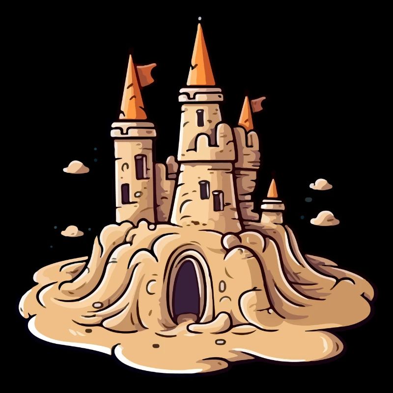 Le château de sable orange