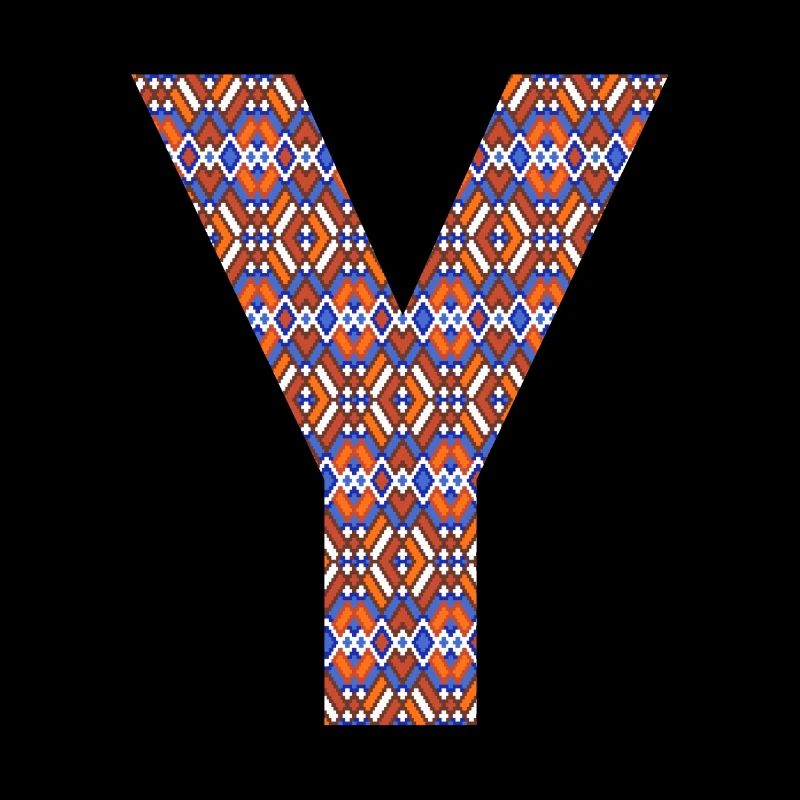 Monogram Letter Y- geometric pattern