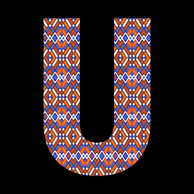 Monogram Letter U- geometric pattern