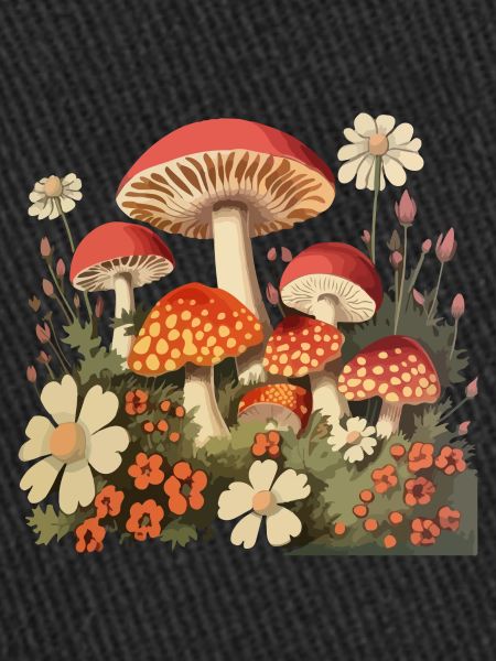 Champignons et fleurs