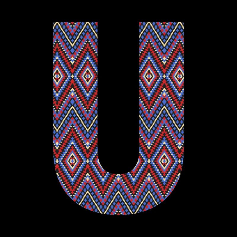 Monogram Letter U- geometric pattern