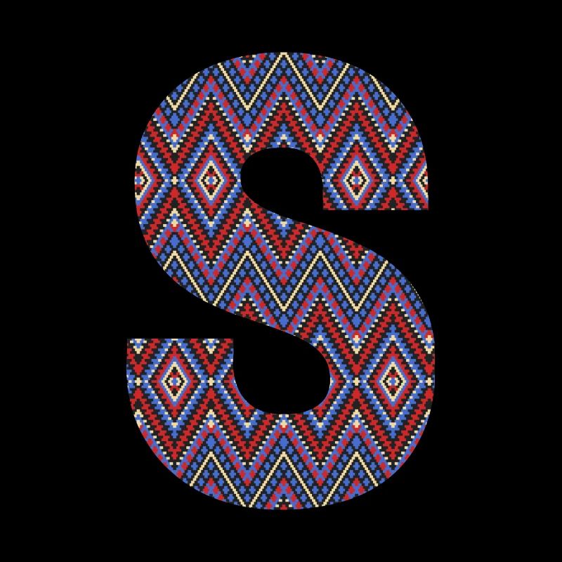 Monogram Letter S- geometric pattern