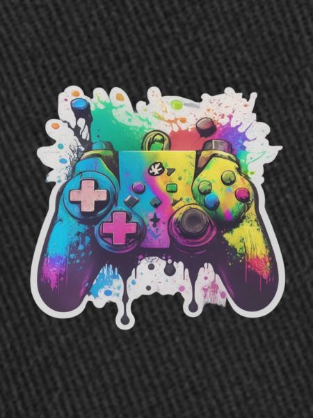 Gaming Controller Rainbow Splash