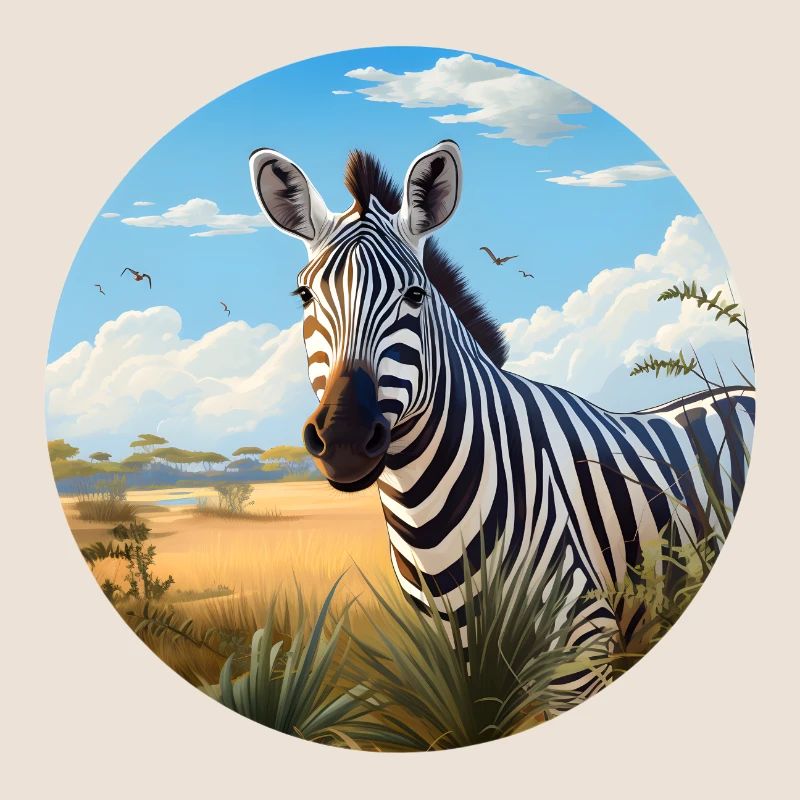Zebra in Savanne