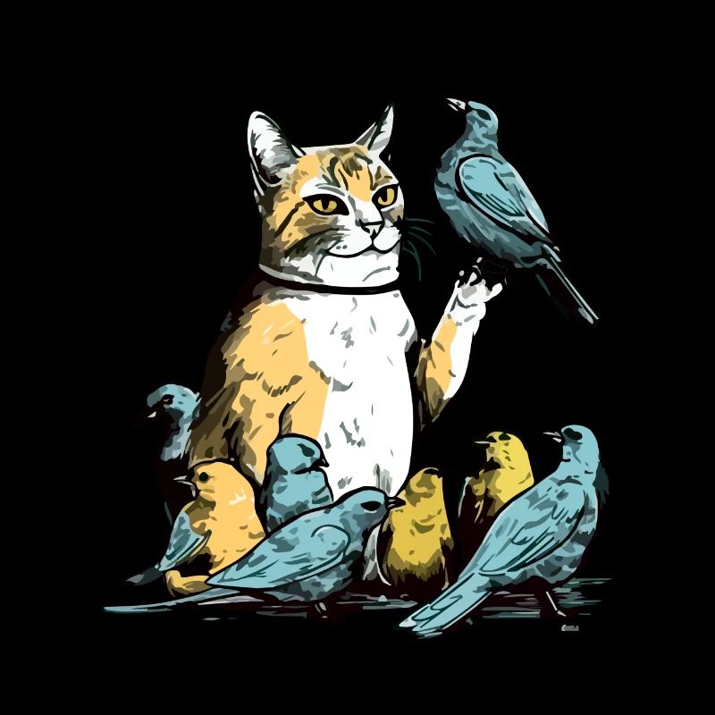 Kito le chat ami des oiseaux