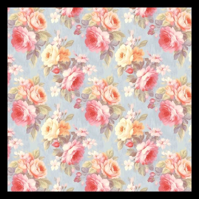 Roses Seamless Pattern Beautiful Elegant Aesthetic
